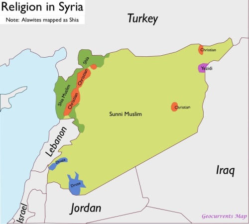 Mappa religiosa Siria